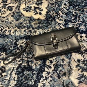 Black Coach Wristlet Wallet